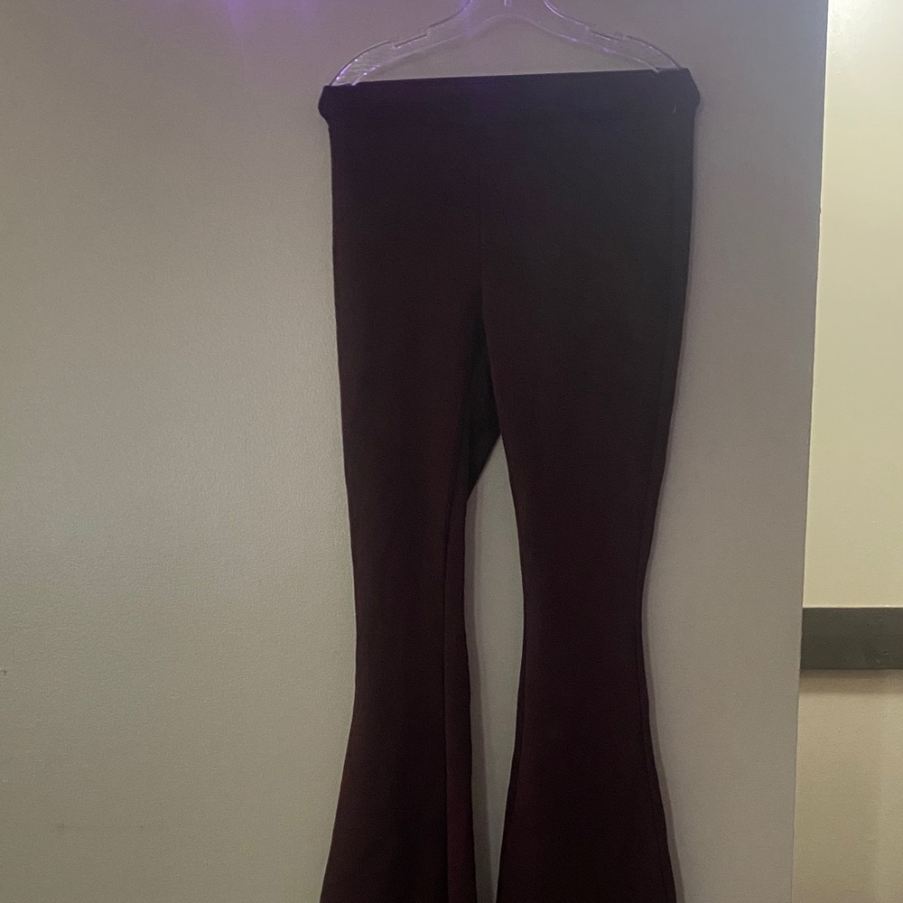 Elegant Brown Flared Women's Pants